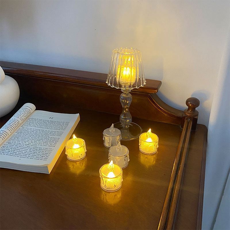 SSY869 Wholesale Votive Battery Operated Plastic Flameless Religious Tears Mini Led Tea Lights Candles With  Flameless