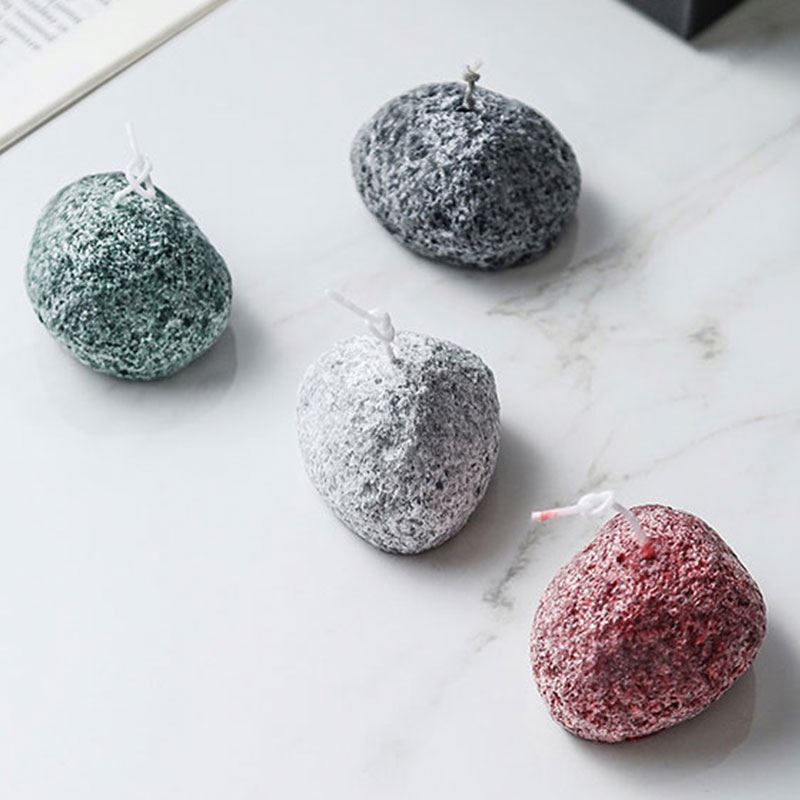 SS4824 Wholesale Colorful Stone Flourite Taper Tea Light Candle Holder Air Plant Holder Healing Home Decoration Candle