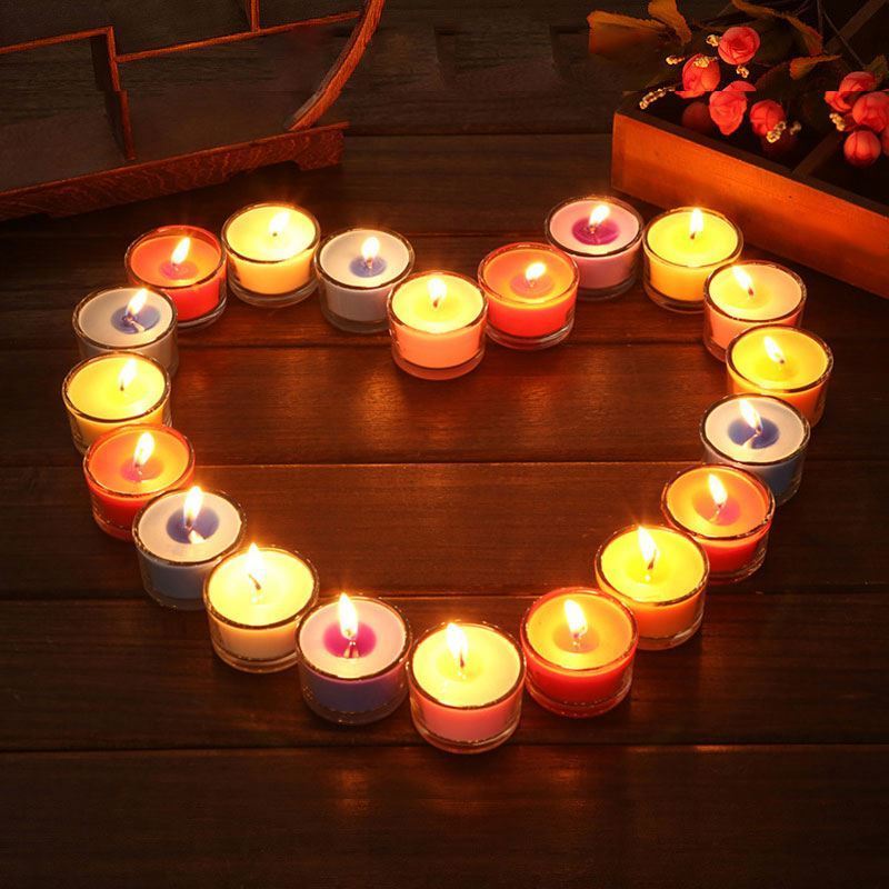 SS161 Hot Sale Wholesale Bulk Mini Glass Candles Small Tea Wax Multicolor Fragrance Aromatherapy Candles  Customization