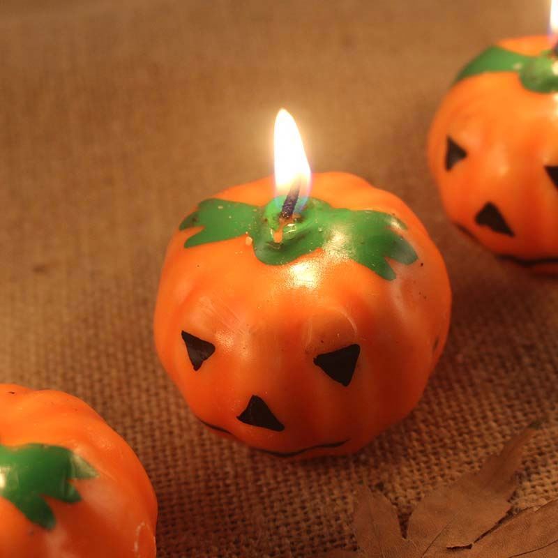 2021 Popular Hot Sale Custom Handmade Halloween Tealight Candle,  Home Decoration Pumpkin Shaped Candles