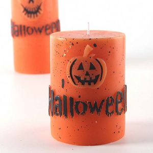 SSY783 Wholesale Handmade ScentSmile Halloween Theme Candle,  Custom Logo Halloween Pillar Candle for Home Decor