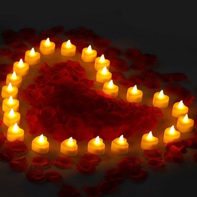 Wholesale Valentine's Day Heart Shape LED Tealight Candles Romantic Love LED Candles with Artificial