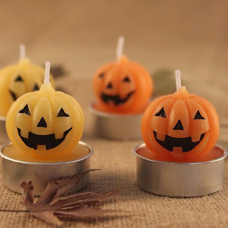 Custom Logo Handmade Halloween Tealight Candle,  Party Decoration  Gift Pumpkin Shaped Candles