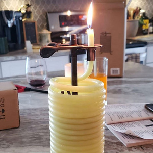 SS3929 New Design Candle by the Hour 80-Hour Horizontal Vertical Candle, Eco-friendly Beeswax with Cotton Wick Specialty Candles