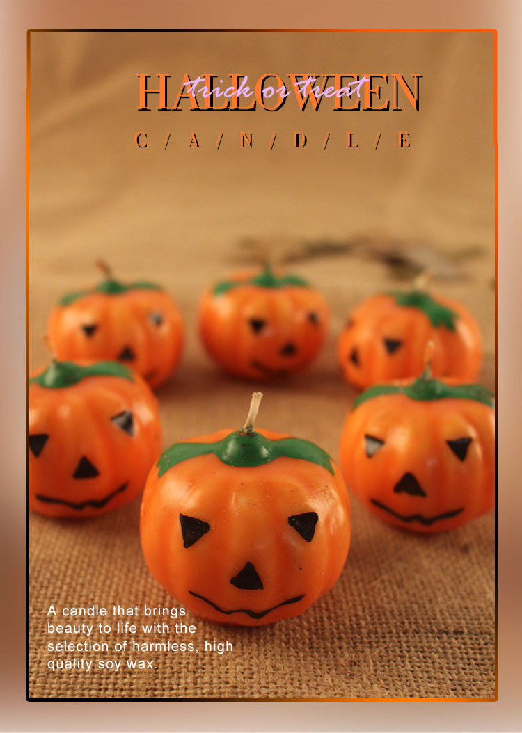 EVEN Hot Sale Custom Handmade Halloween Tealight Candle,  Home Decoration Pumpkin Shaped Candles