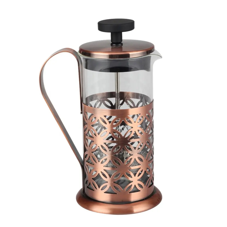 Wholesale French Press Support Customized Classic Borosilicate Glass Stainless Steel French Press Coffee Maker