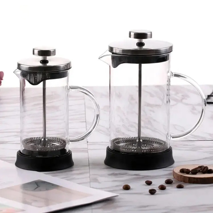 Amazon Hot Sale French Press for Coffee Plunger Tea Maker Glass French Press Coffee Stainless Steel French Press