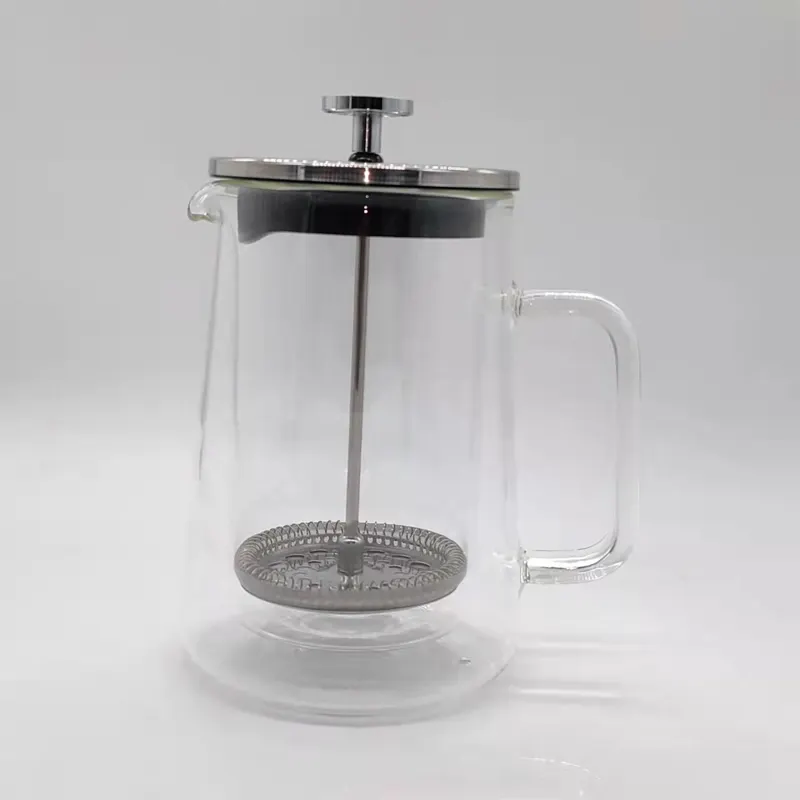 Double-Wall Insulated Borosilicate Glass Tea & Coffee Press,Large French Press Coffee Maker & Camping Coffee Pot