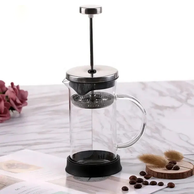 Amazon Hot Sale French Press for Coffee Plunger Tea Maker Glass French Press Coffee Stainless Steel French Press