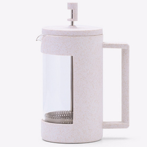 Kitchen French Press Espresso 350 ml Travel French Press, Stainless Steel Plunger and Glass White French Press Coffee Maker