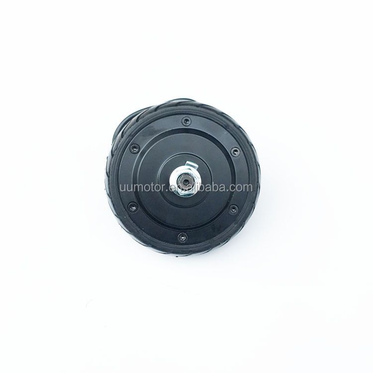 24-36-48V 250W max load 35kg 7Nm dual shaft 5 inch agv motor wheel