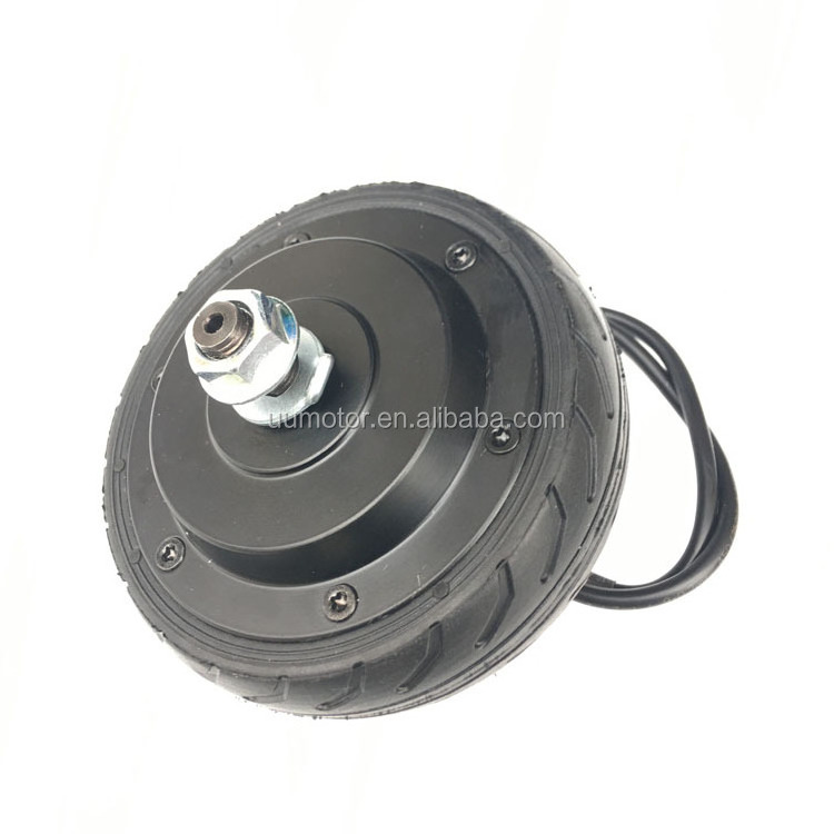 24-36-48V 250W max load 35kg 7Nm dual shaft 5 inch agv motor wheel