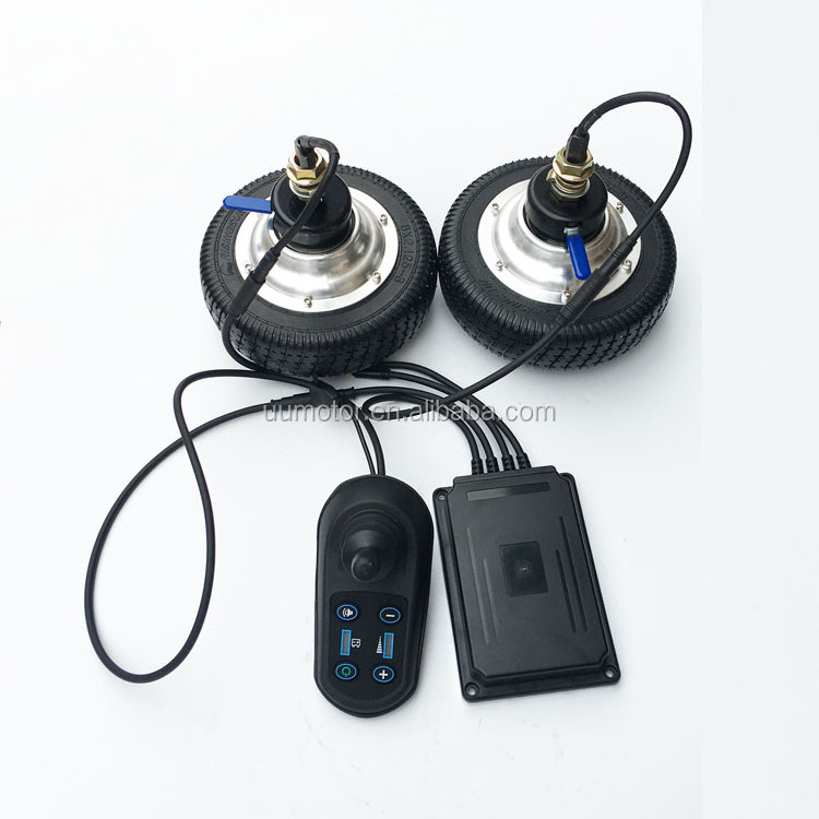 8 inch emb 24v 180w dual drive joystick controller brushless dc electric wheelchair conversion kit