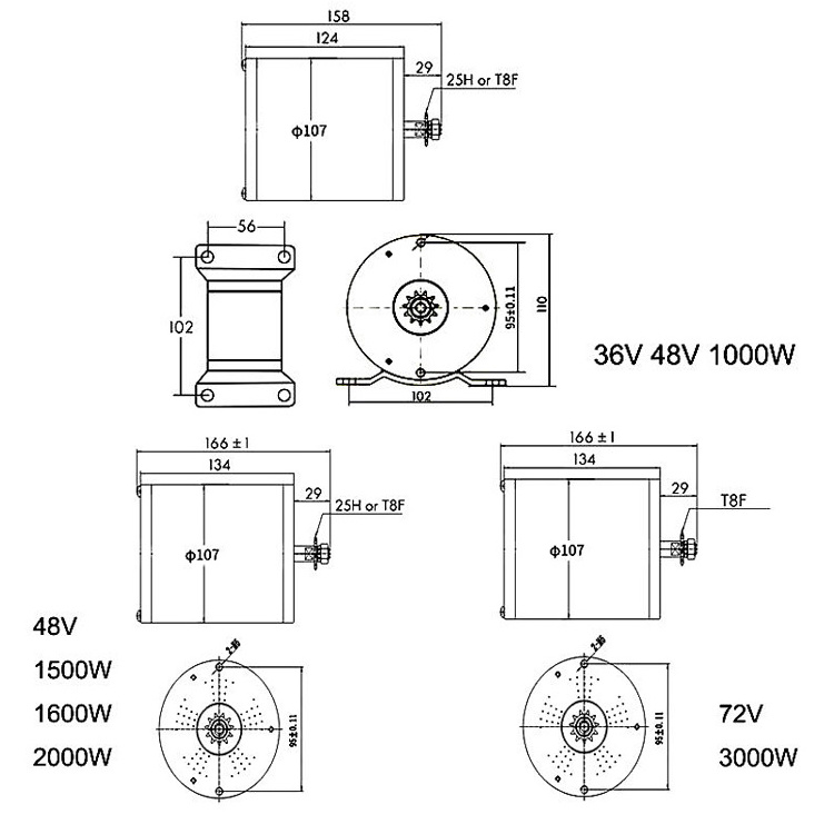 Best Sales 48V-72V 2000W 3000W Electric Scooter Motor Kit Electric Go kart kit bike Motor Electric Bike Conversion kit