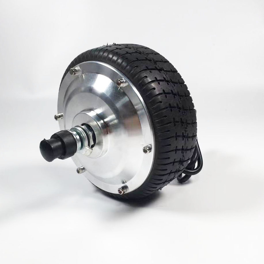 36v 6-8 km/h 6 inch geared  DC low speed high torque hub motor with disc braking for  wheelbarrow car or lawn mower