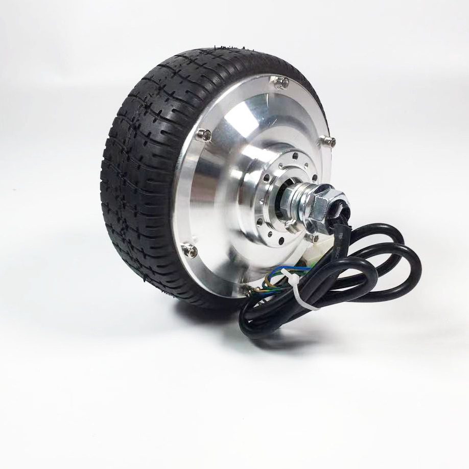 36v 6-8 km/h 6 inch geared  DC low speed high torque hub motor with disc braking for  wheelbarrow car or lawn mower