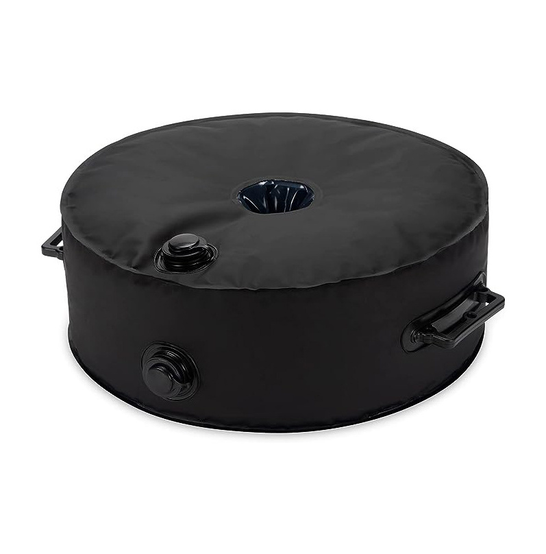 Factory Custom Black Waterproof PVC Outdoor Heavy Duty Umbrella Base Canopy Weight Water Bag With Durable Side Handle