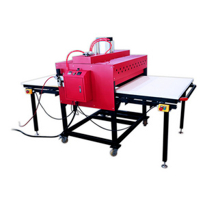 american automatic dual double sised auto pneumatic sublimation flatbed large format heat press with sliding plate and stand