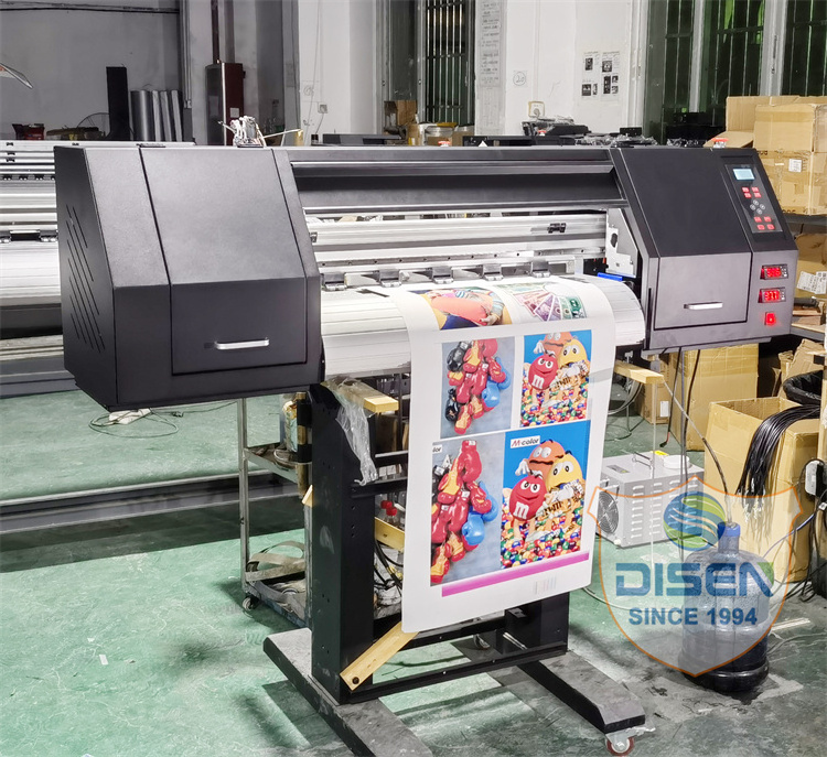 Disen eco-solvent printing label machine xp600 i3200 print head 24 inch small wide format eco solvent printer 70cm