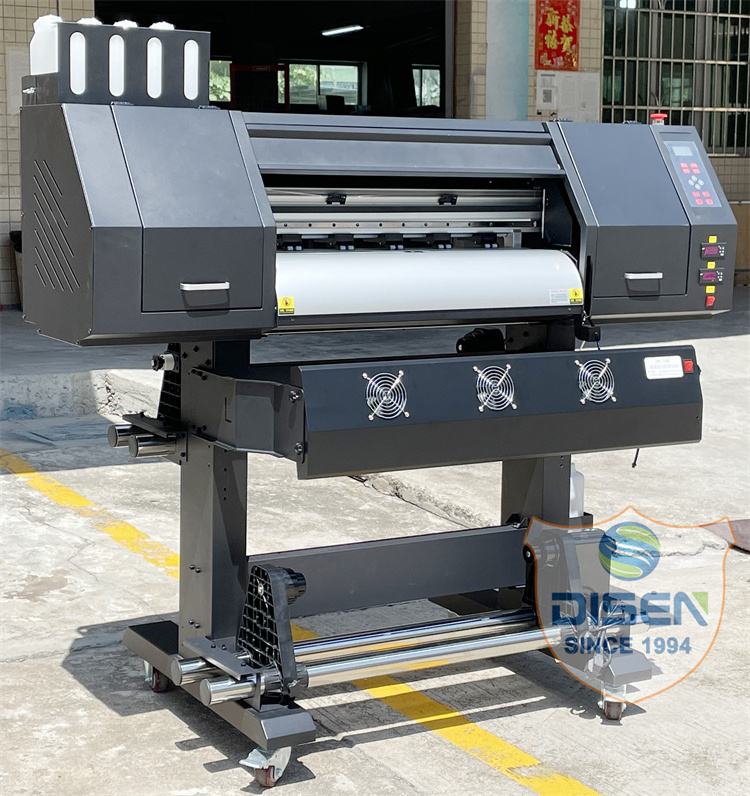 Disen eco-solvent printing label machine xp600 i3200 print head 24 inch small wide format eco solvent printer 70cm