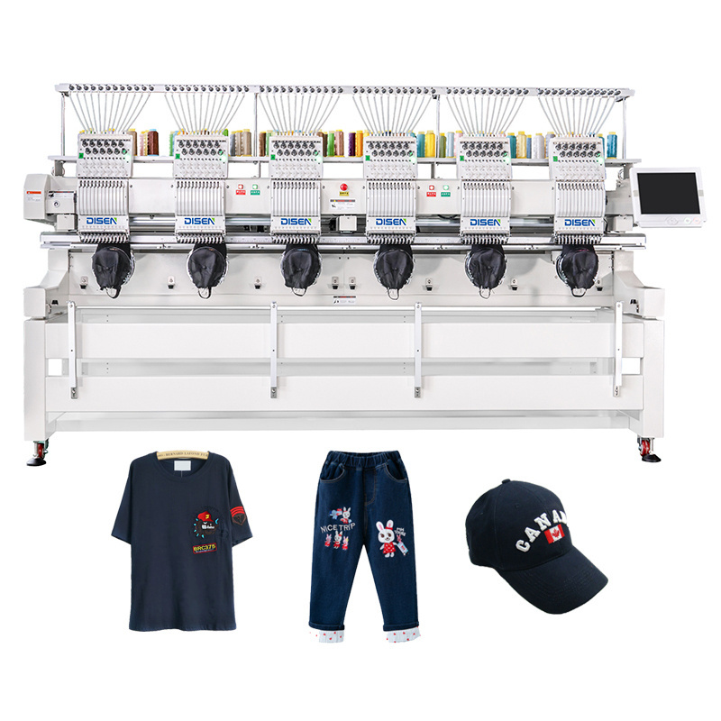 Low Price Best 15/12/9 Needle Dahao Computerized Embroidery Machine 6 Head Six For Hat And T Shirts Carpet Textile Flat Printing