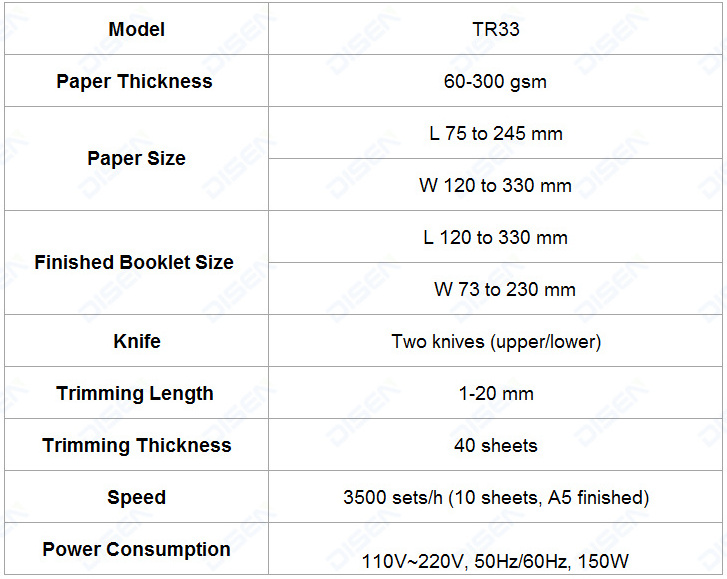 Automatic Stitching system paper collator booklet maker and trimmer TR33, paper collator machine with trimmer