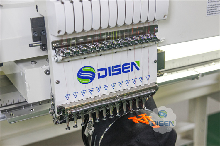 china price manufacturers multi function magnetic hoop high speed hat beading embroidery machine 1200 rpm double header