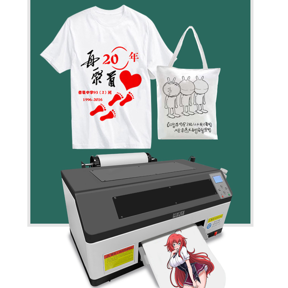 DOMSEM High Quality Heat Transfer XP600 Custom T Shirt Printer Dtf Printer A3 Printing Machine Digital Fabric Printer