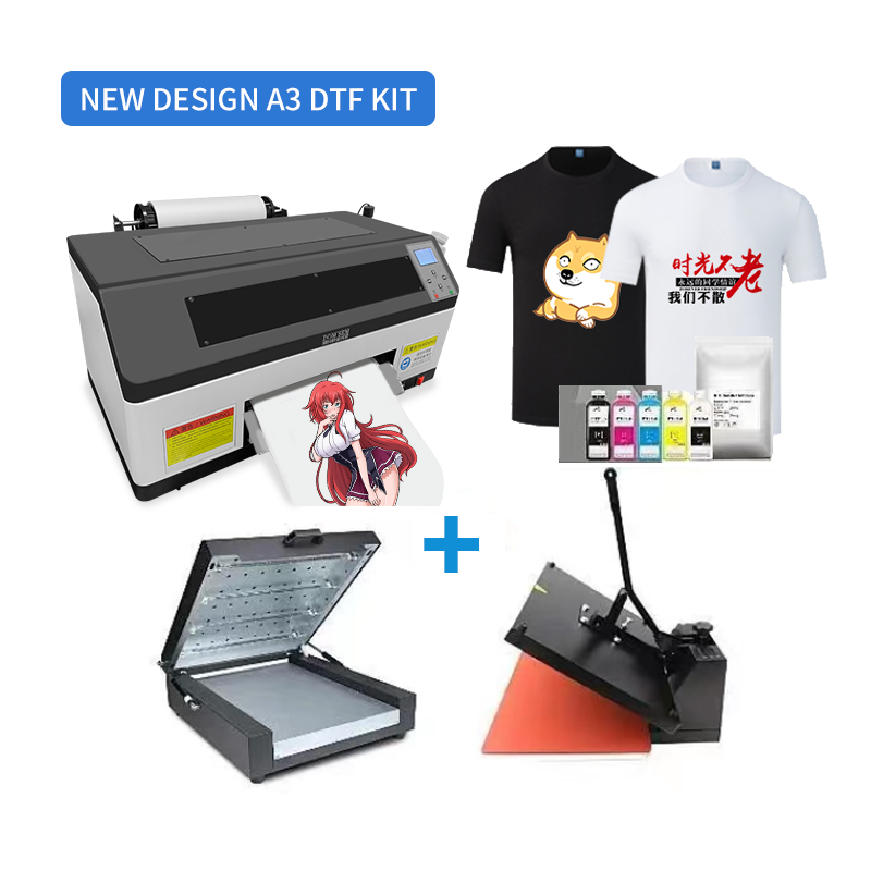 DOMSEM High Quality Heat Transfer XP600 Custom T Shirt Printer Dtf Printer A3 Printing Machine Digital Fabric Printer