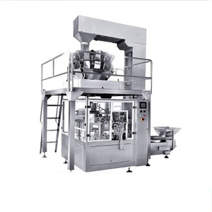 Rotary stand up bag automatic snacks filling machine pet food packaging machine dehydrated dried vegetables packing machine