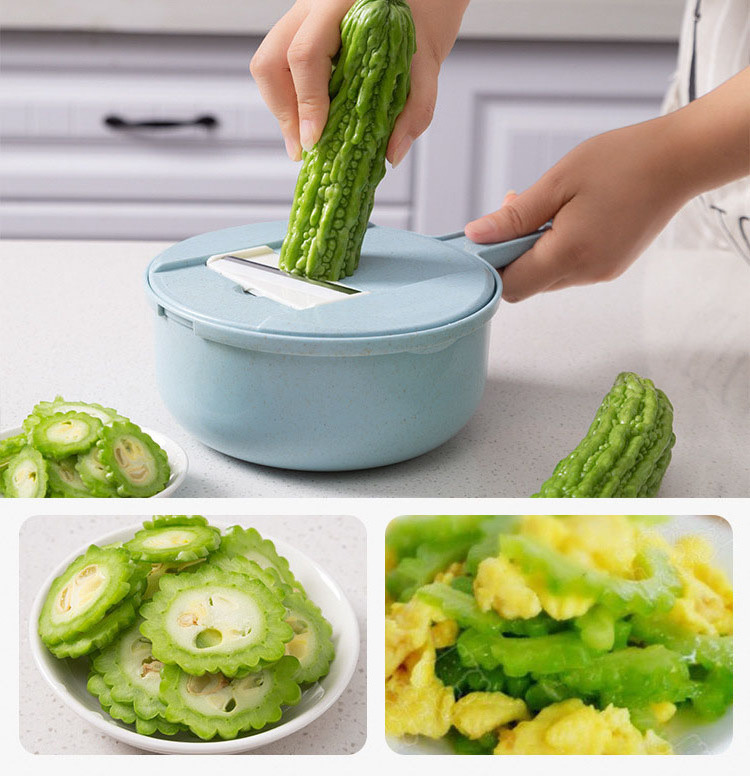 8 In 1 All In One Manual Full Star Mandoline Slicer Cutter Grater Vegetable Onion Dicer Veggie Slicer Chopper Cutter Set