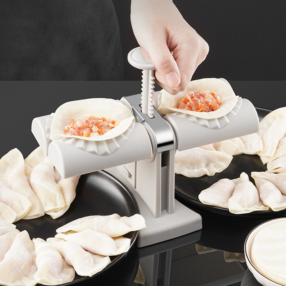 Wholesalers Household Double-headed Dumpling Press Machine Easy operation Home Automatic Dumpling Maker Mould Empanada Press