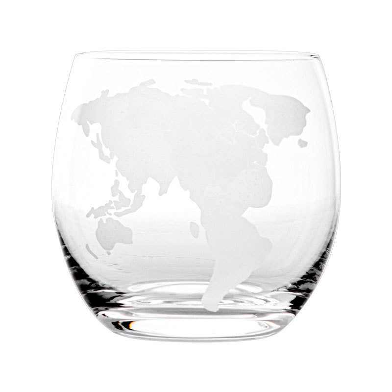 Wholesale Hot sales creative luxury bar etched globe 450ml clear crystal wine cup whiskey glass cup