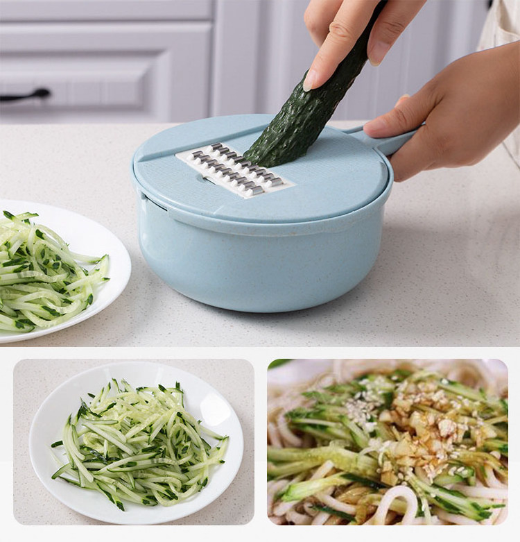 Hot Sell Kitchen12 In 1 All In One Manual Full Star Mandoline Slicer Cutter Grater Vegetable Onion Chopper Cutter Set