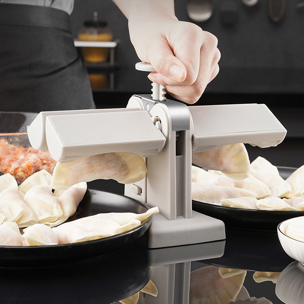 Wholesalers Household Double-headed Dumpling Press Machine Easy operation Home Automatic Dumpling Maker Mould Empanada Press