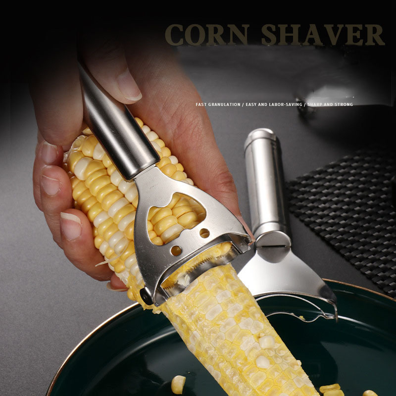 Wholesale Stainless Steel Kitchen Accessories Tool Thresher Kernel Remover Grater Metal Corn Grater Peeler Stripper