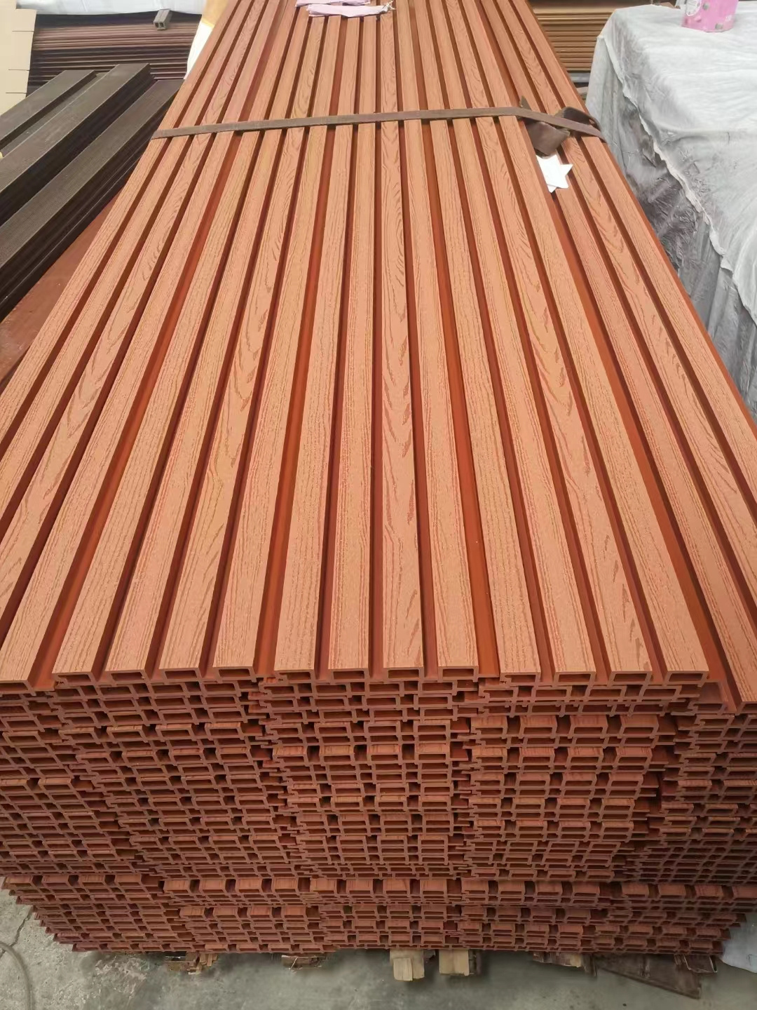 External wpc wall Cladding Great Outdoor Plastic Composite Garden Cladding Exterior Waterproof Fluted Wpc Wall Panel