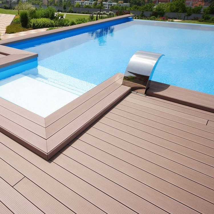 New technology WPC 3D embossed composite exterior wpc decking for outdoor floor