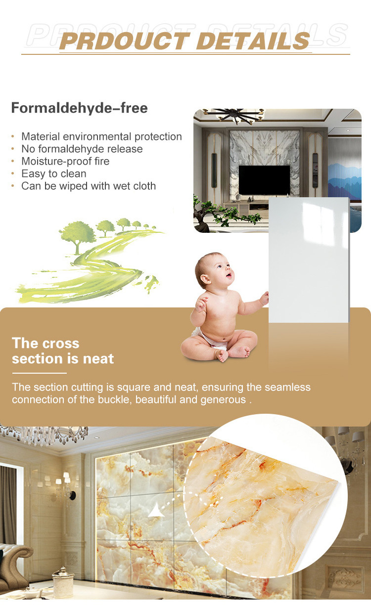 high glossy uv marble pvc wall panels sheet celling board water proof ...
