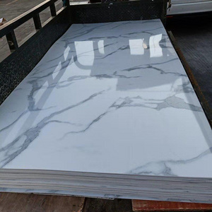 Wholesale price high glossy 1220*2440mm*3mm PVC marble sheets for wall decoration