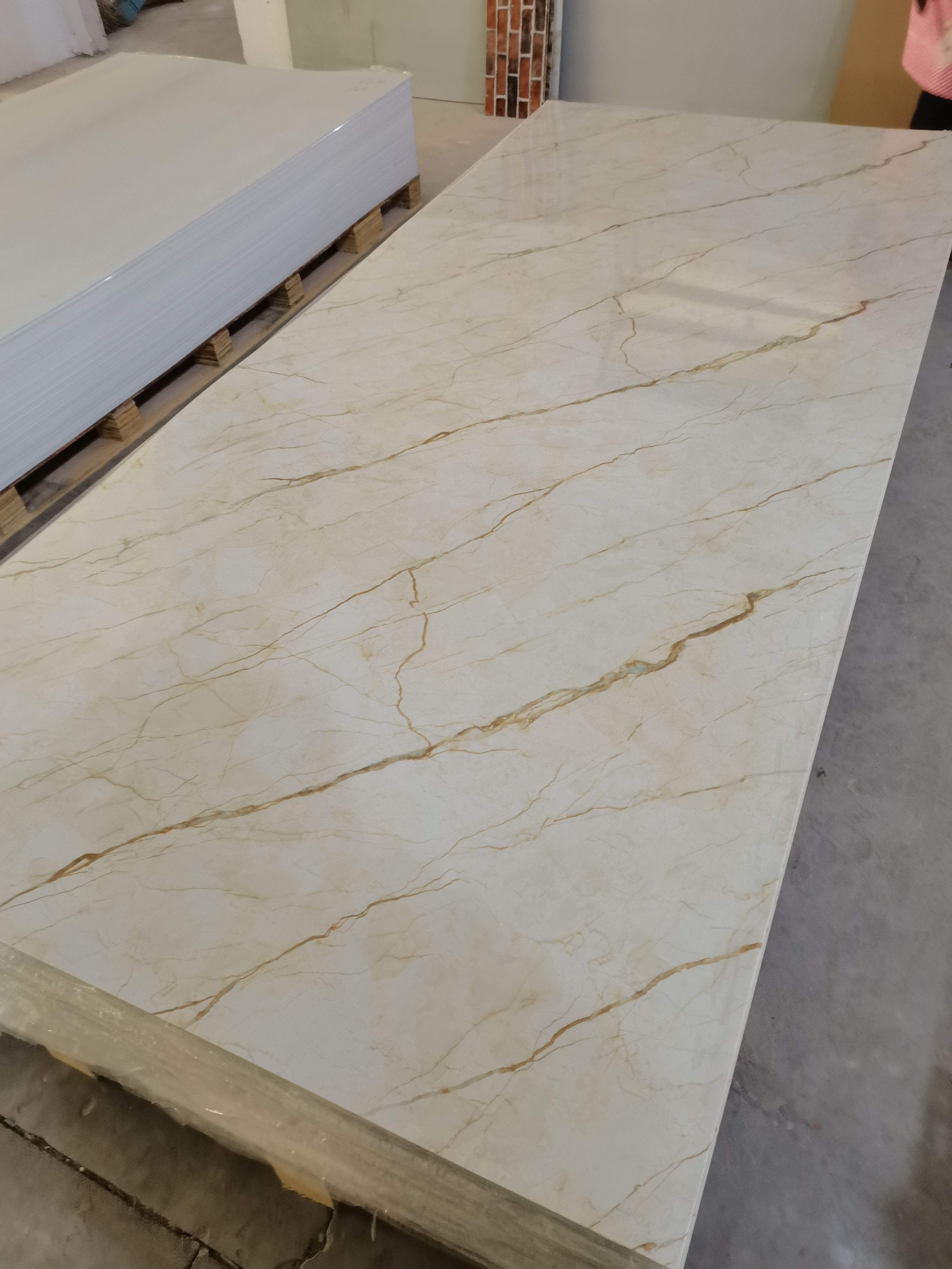 Light weight Customized pattern board interior pvc marble board