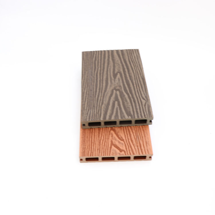 AL-K140-25G Cheap Price Resistance WPC 3D Embossed Decking Wood Composite Floor Wood Grain Garden Floor