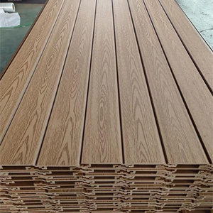 Co-extrusion Exterior Capped Faux Wood Grainy Wall Panel Outdoor WPC Coating Artificial Wood Plastic Composite Panels