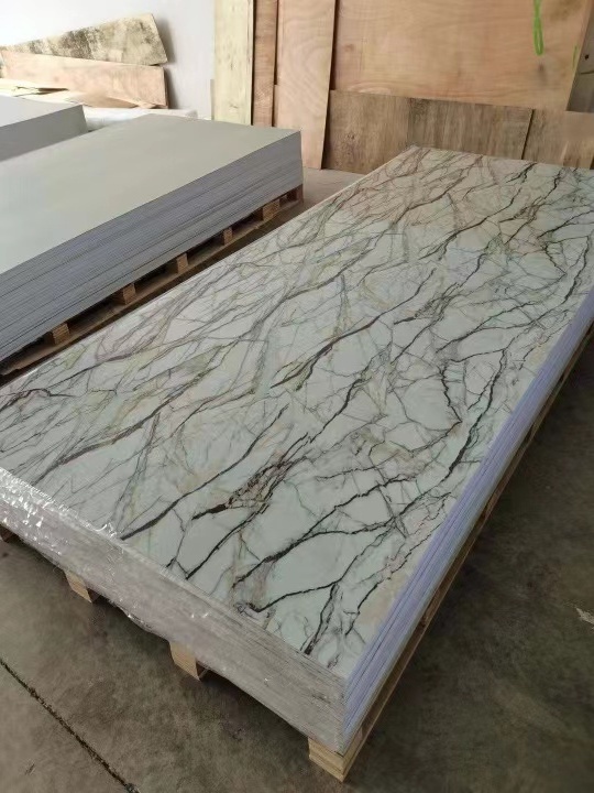 Light weight Customized pattern board interior pvc marble board