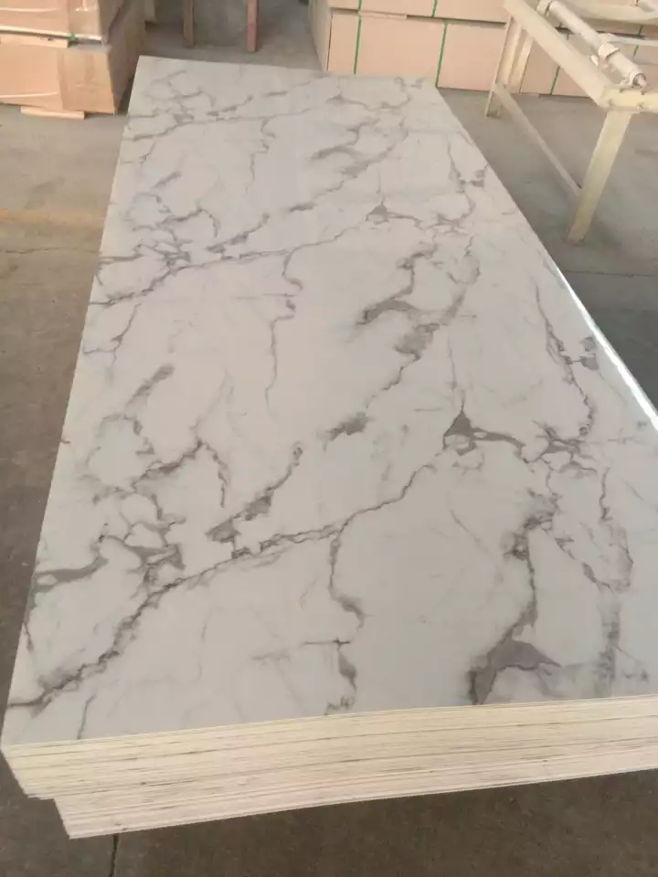 High Glossy 1220x2440mm 3mm PVC Wall Panel / PVC Marble UV Sheet Price