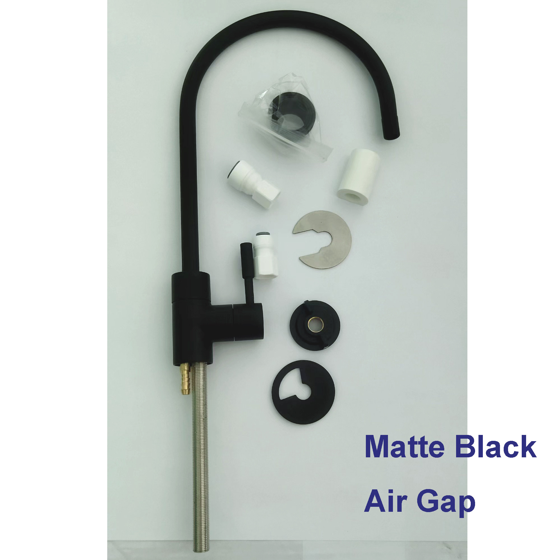 Air Gap Water Filter Faucet 1/4 in connection matte Black for kitchen and drinking water faucet