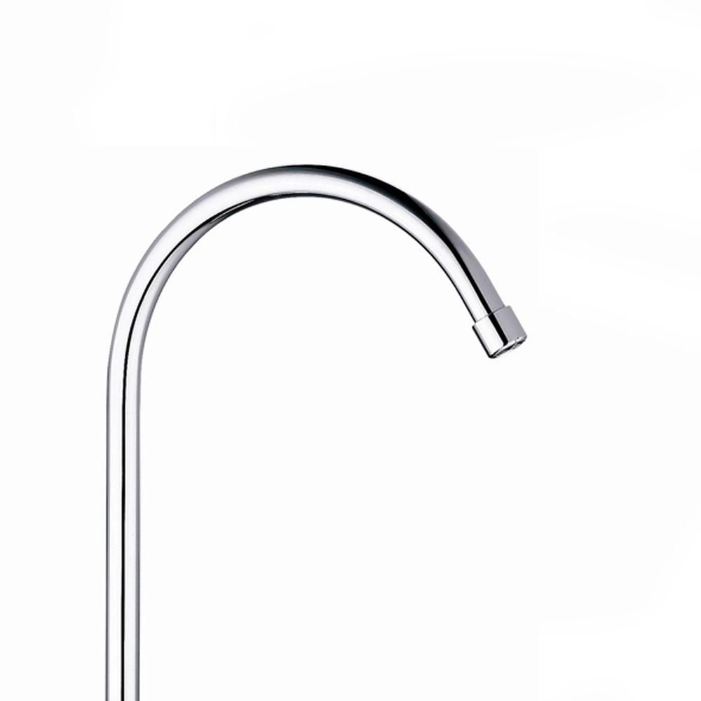 Double Handles Mixed Water Brass Gooseneck Custom Faucet for Kitchens