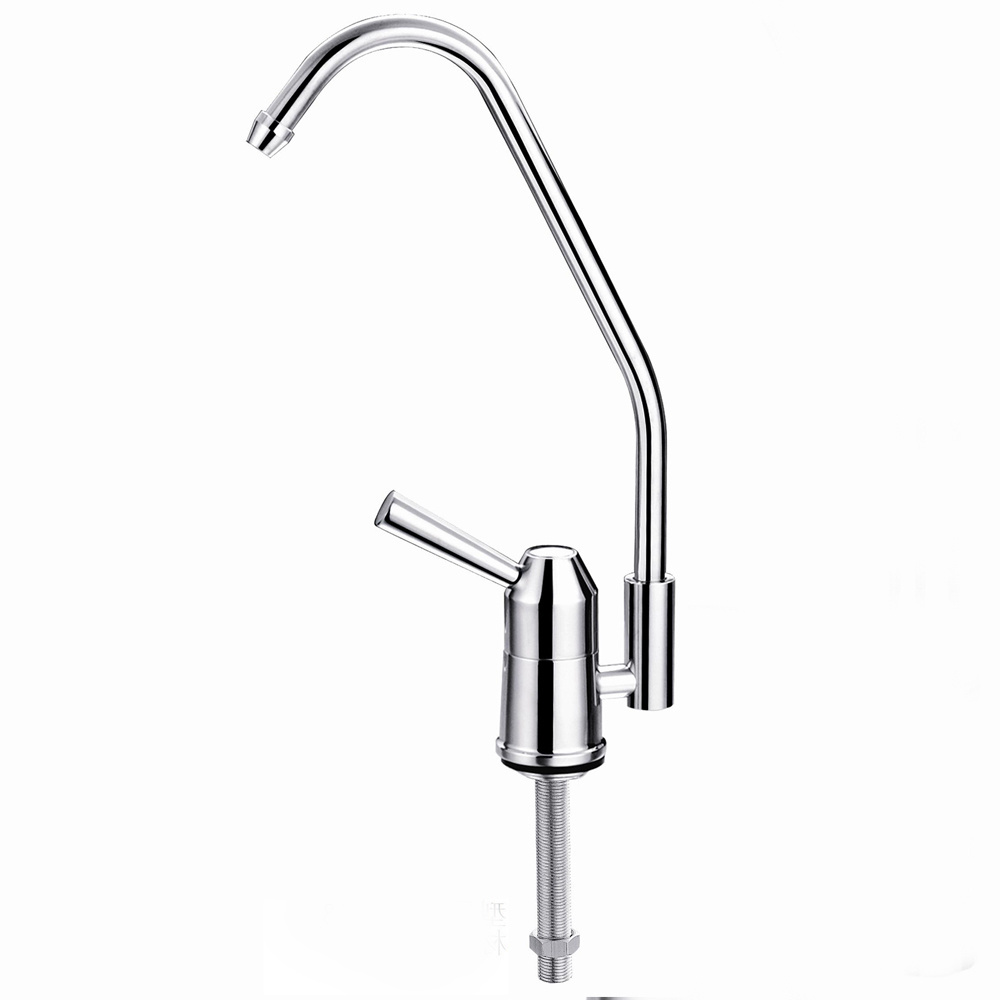 Polished chrome plated copper gooseneck faucet kitchen pantry faucet