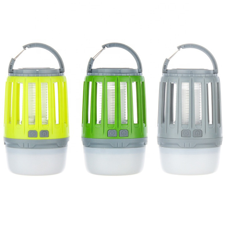 Waterproof Solar Electric Mosquito Killing Trap Usb Charge Mini Camping Bug Zapper Led Camping Mosquito Killer Lamp