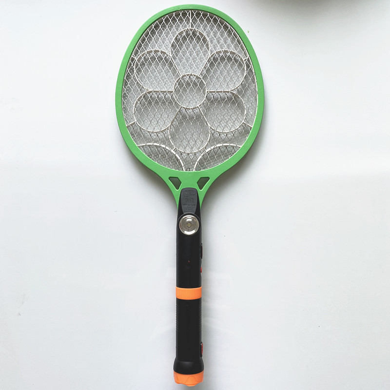 CE& RoHS Fly killer machine electronic Rechargeable mosquito-hitting swatter with LED Torch